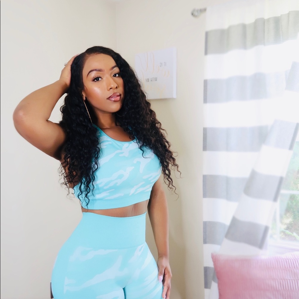 Light Blue 2 piece workout set
